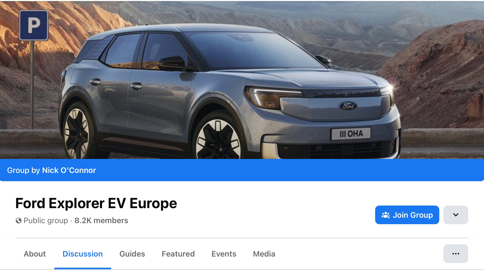 The Facebook page that Nick set up for fellow Explorer owners and enthusiasts